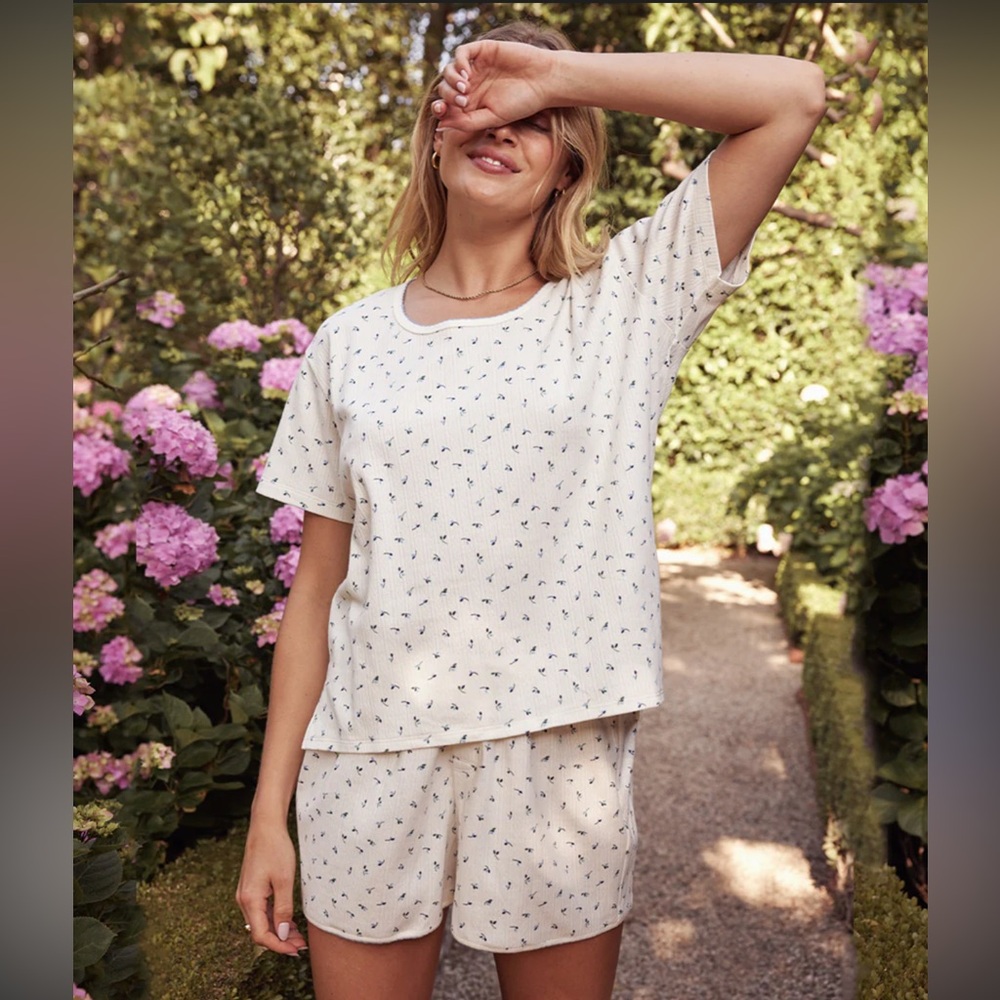 Summersalt 100% Cotton White Pajama‎ Set Medium